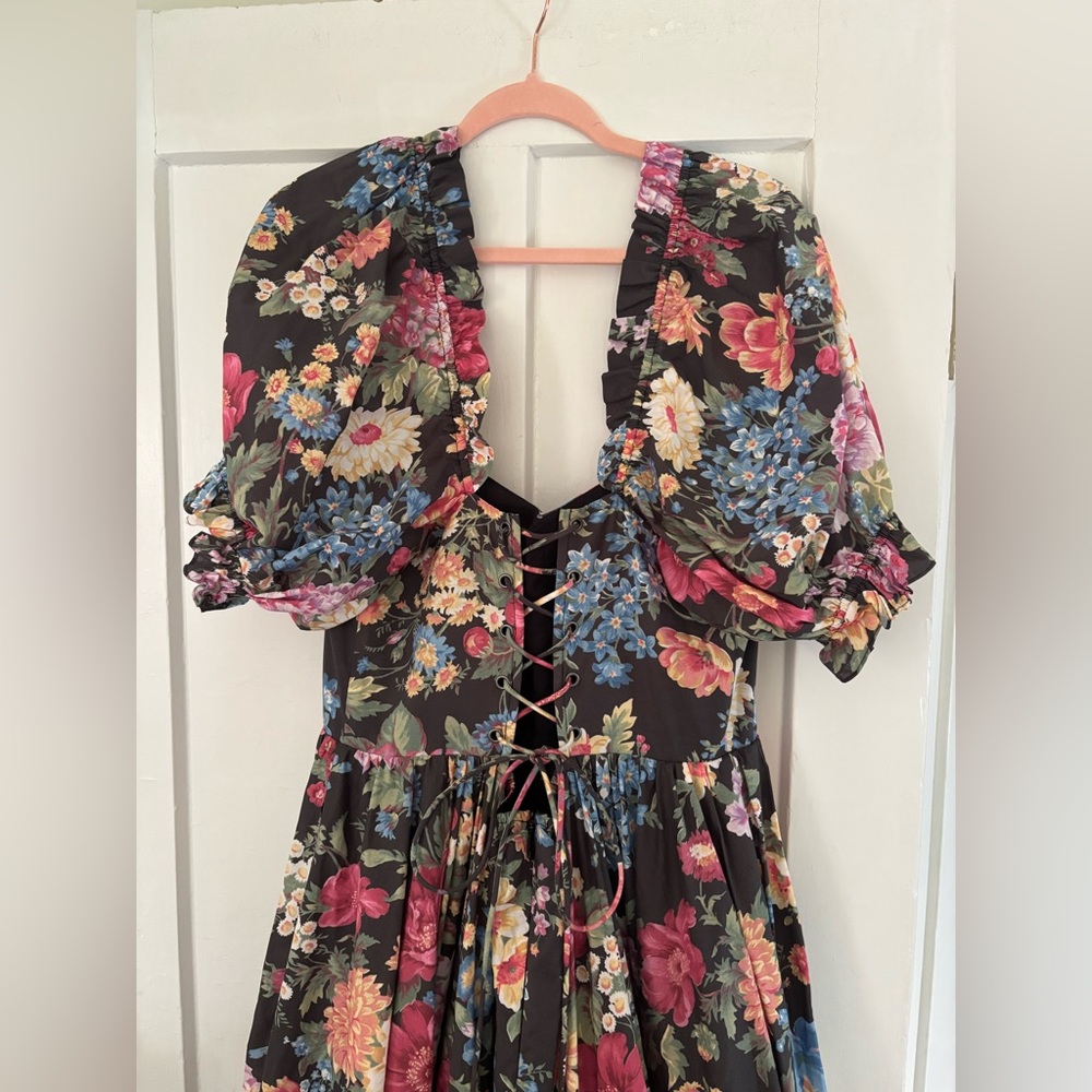 Selkie Puck Floral French Corset Ritz Gown Dress - Picture 8 of 8